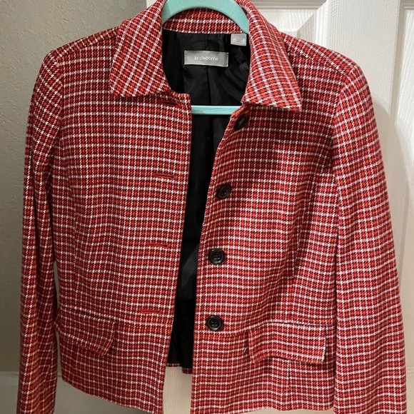 Liz Claiborne Plaid Blazer - Picture 1 of 3